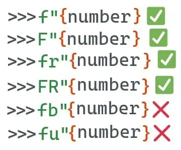 Примеры использования F-string